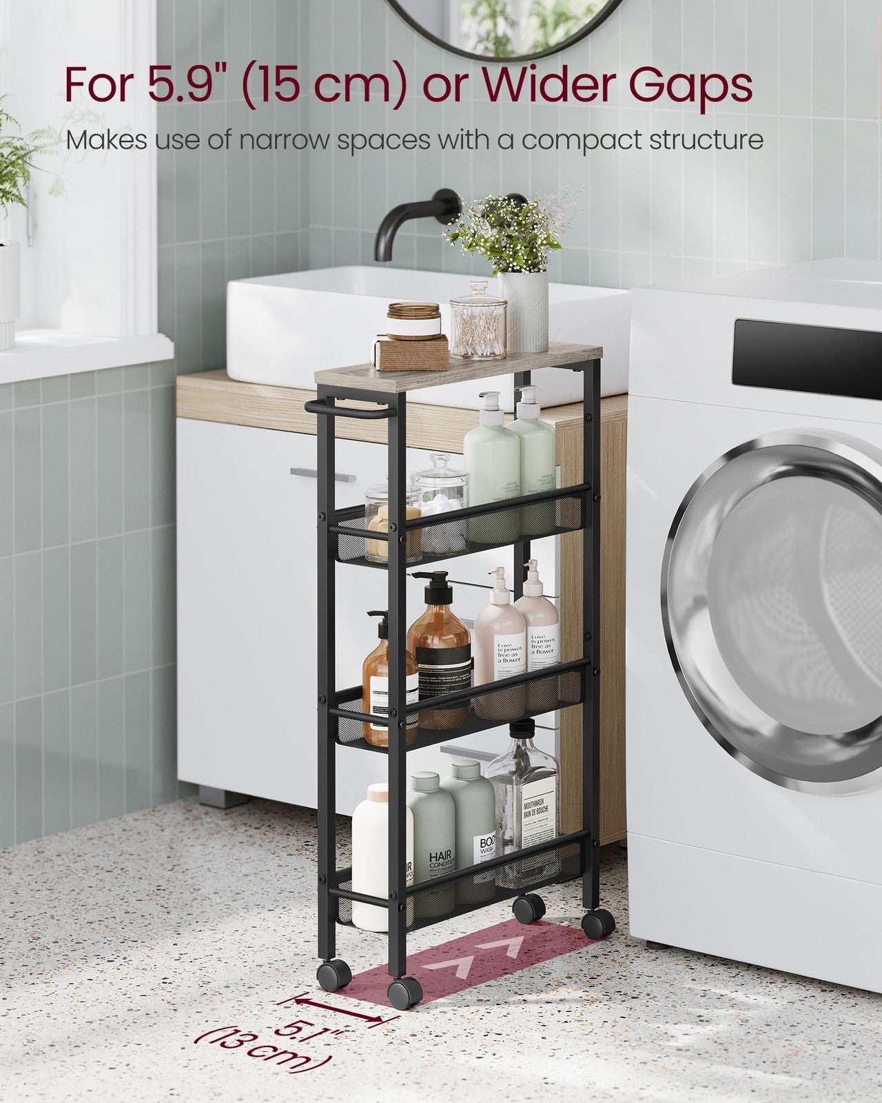 4-Tier Slim Rolling Storage Cart - image 48