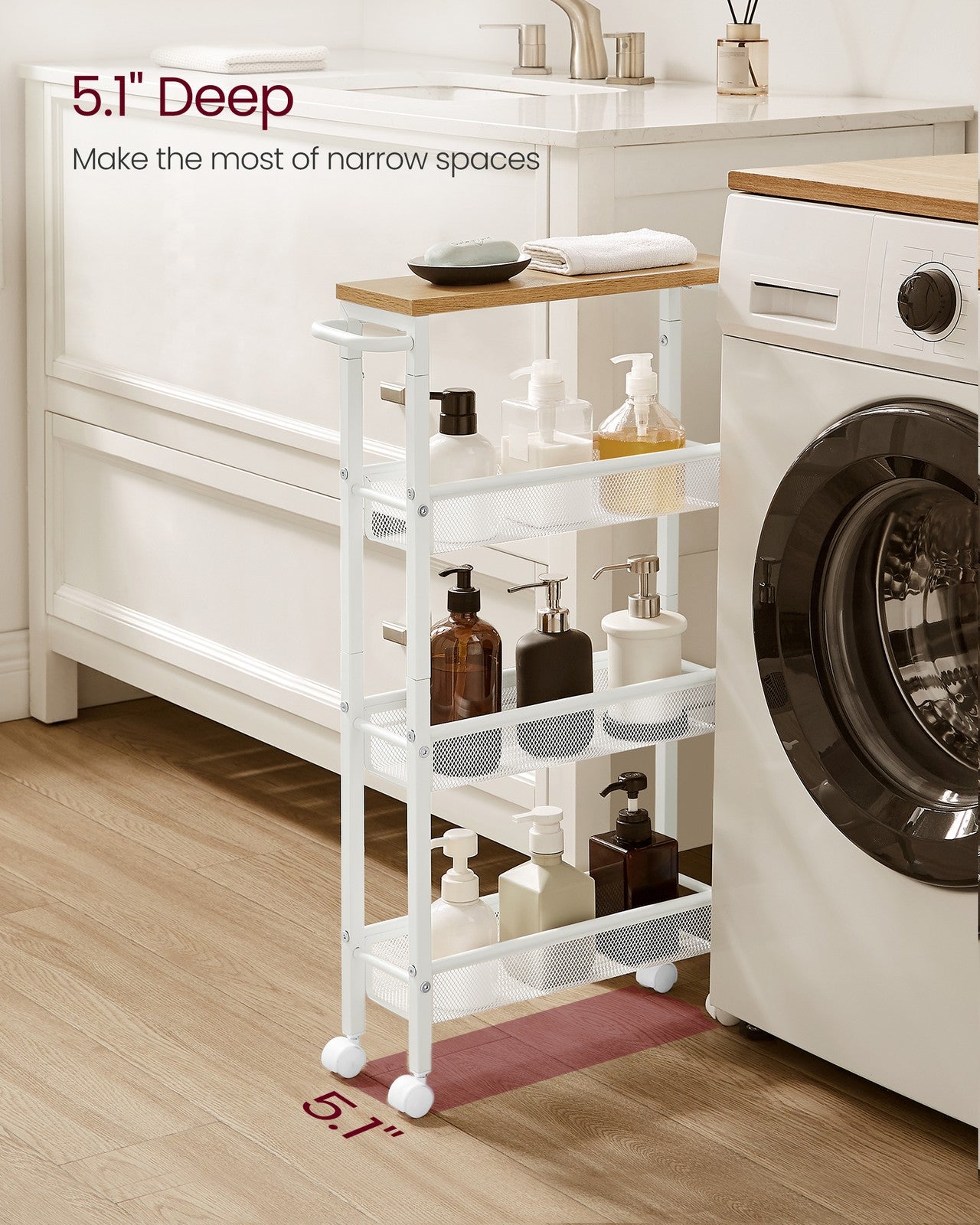 4-Tier Slim Rolling Storage Cart - image 19
