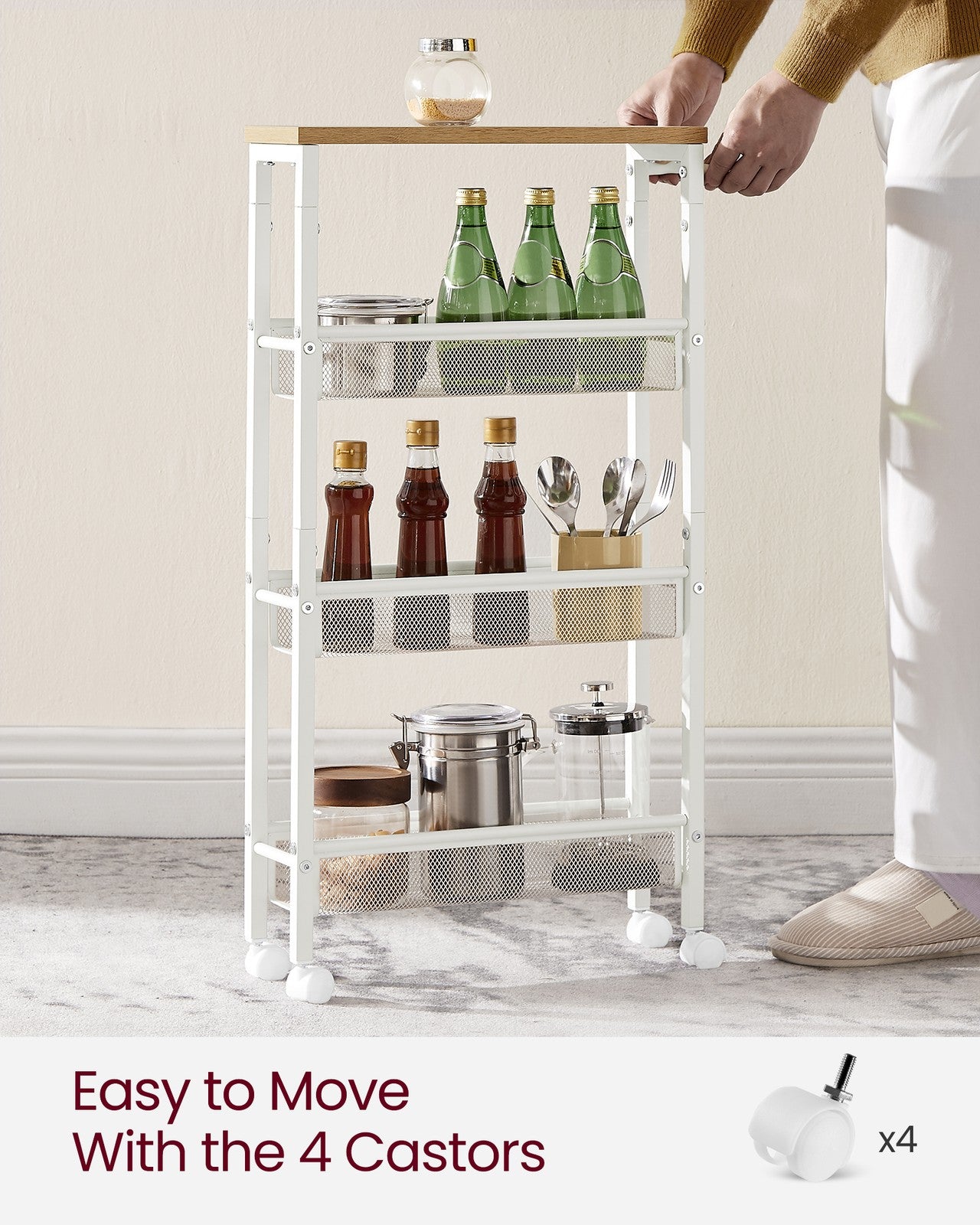 4-Tier Slim Rolling Storage Cart - image 24