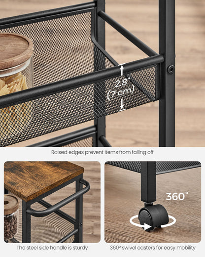 4-Tier Slim Rolling Storage Cart - image 13