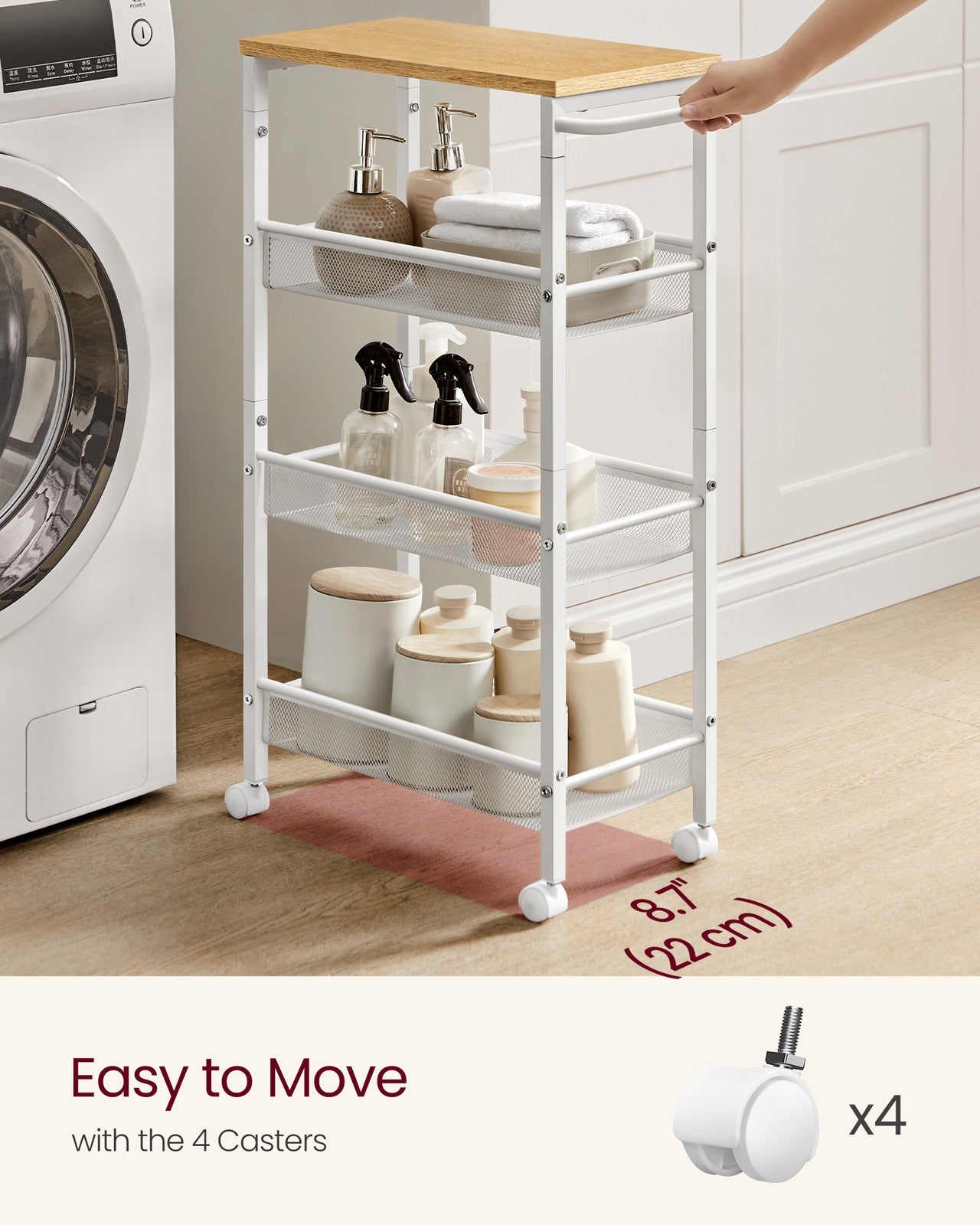 4-Tier Slim Rolling Storage Cart - image 29