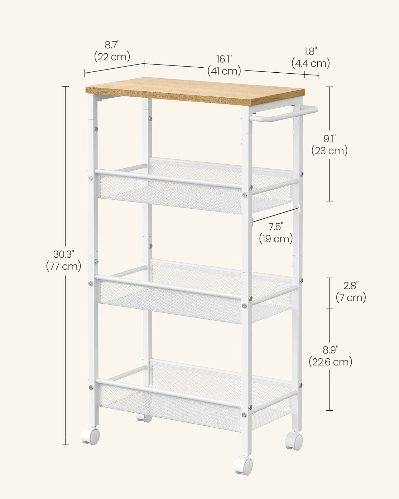 4-Tier Slim Rolling Storage Cart - image 31