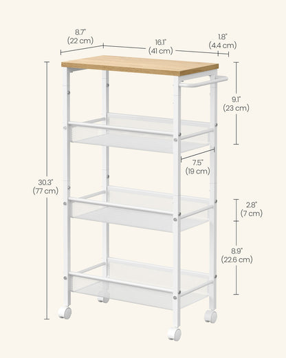 4-Tier Slim Rolling Storage Cart - image 31