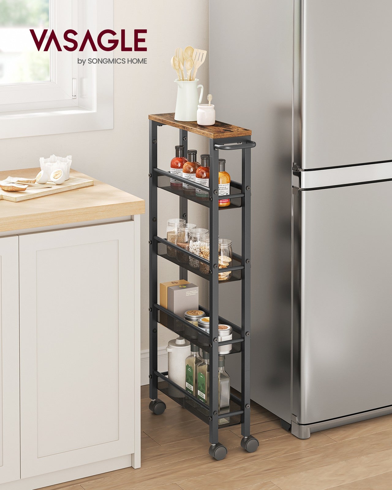 4-Tier Slim Rolling Storage Cart - image 33