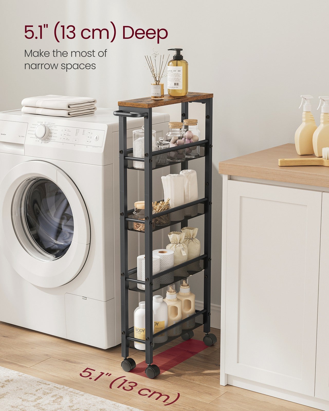 4-Tier Slim Rolling Storage Cart - image 34