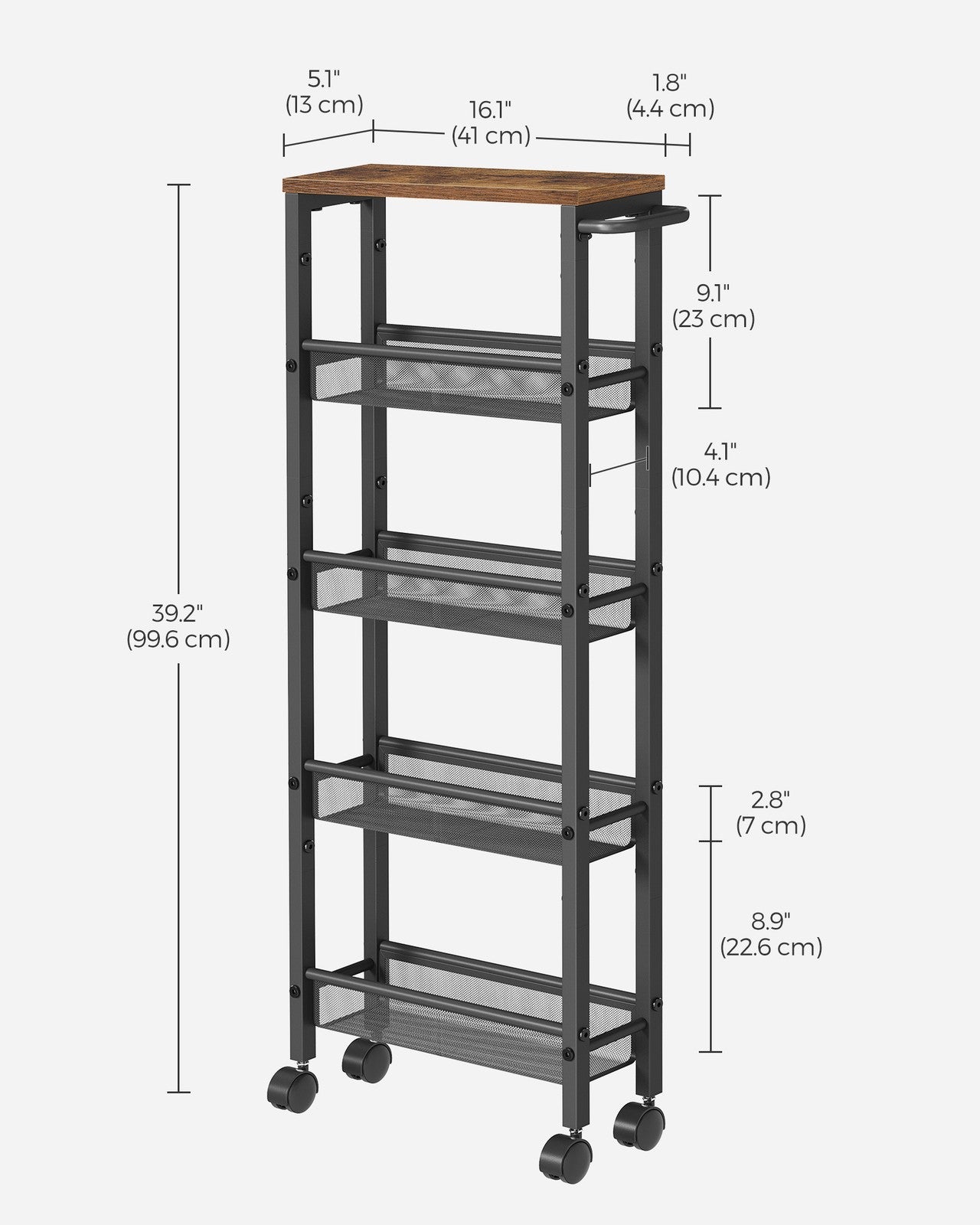 4-Tier Slim Rolling Storage Cart - image 37
