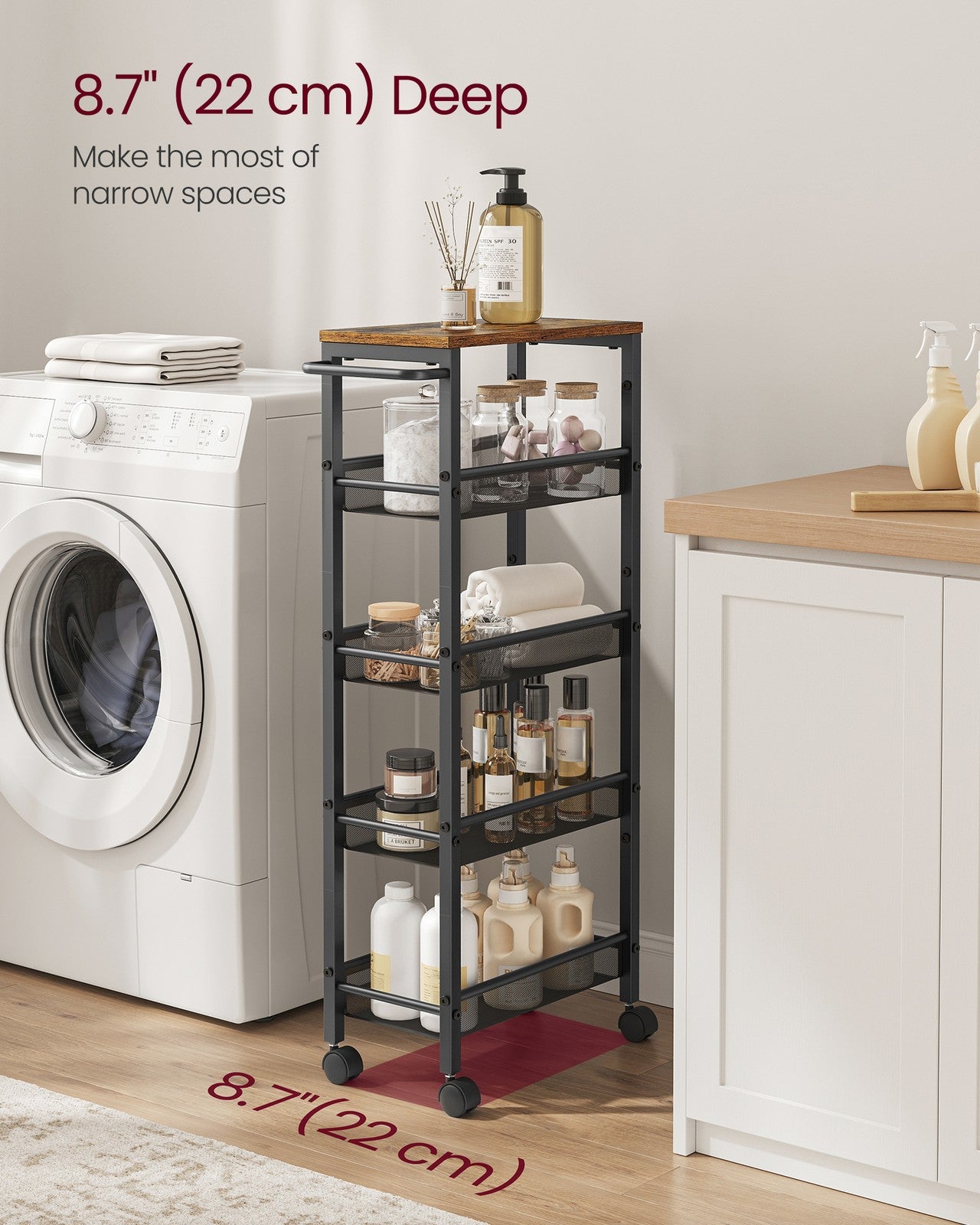 4-Tier Slim Rolling Storage Cart - image 41