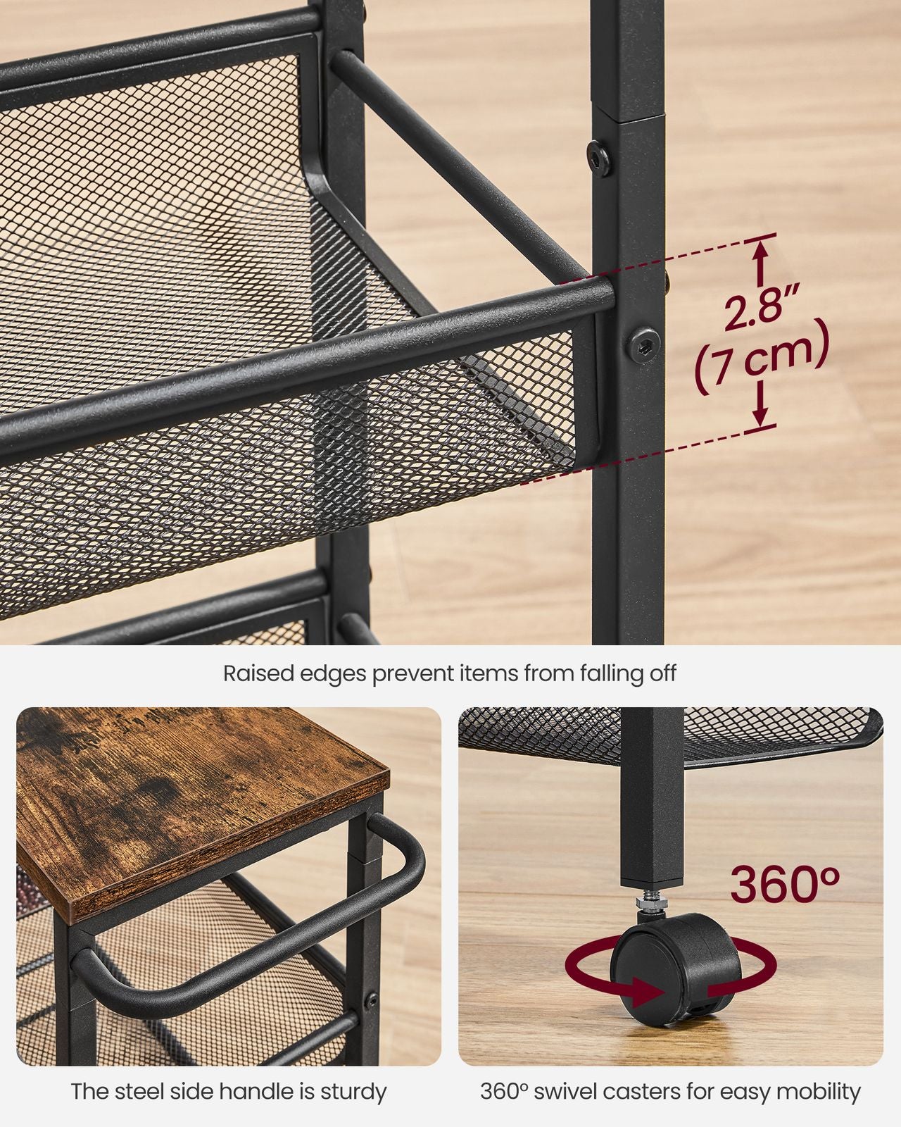 4-Tier Slim Rolling Storage Cart - image 45