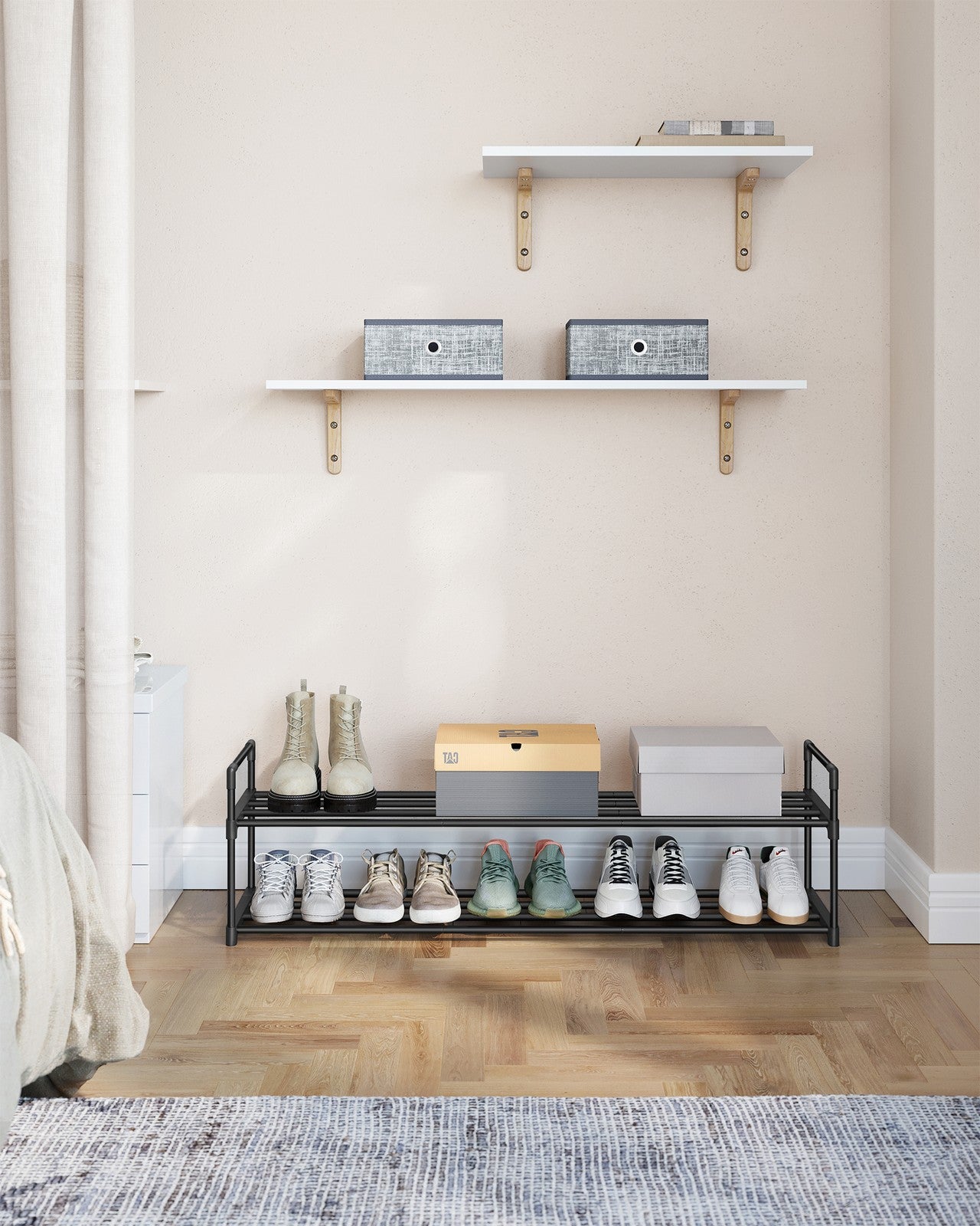 2 Tier Metal Shoe Rack for 12 Pairs of Shoes - image 7
