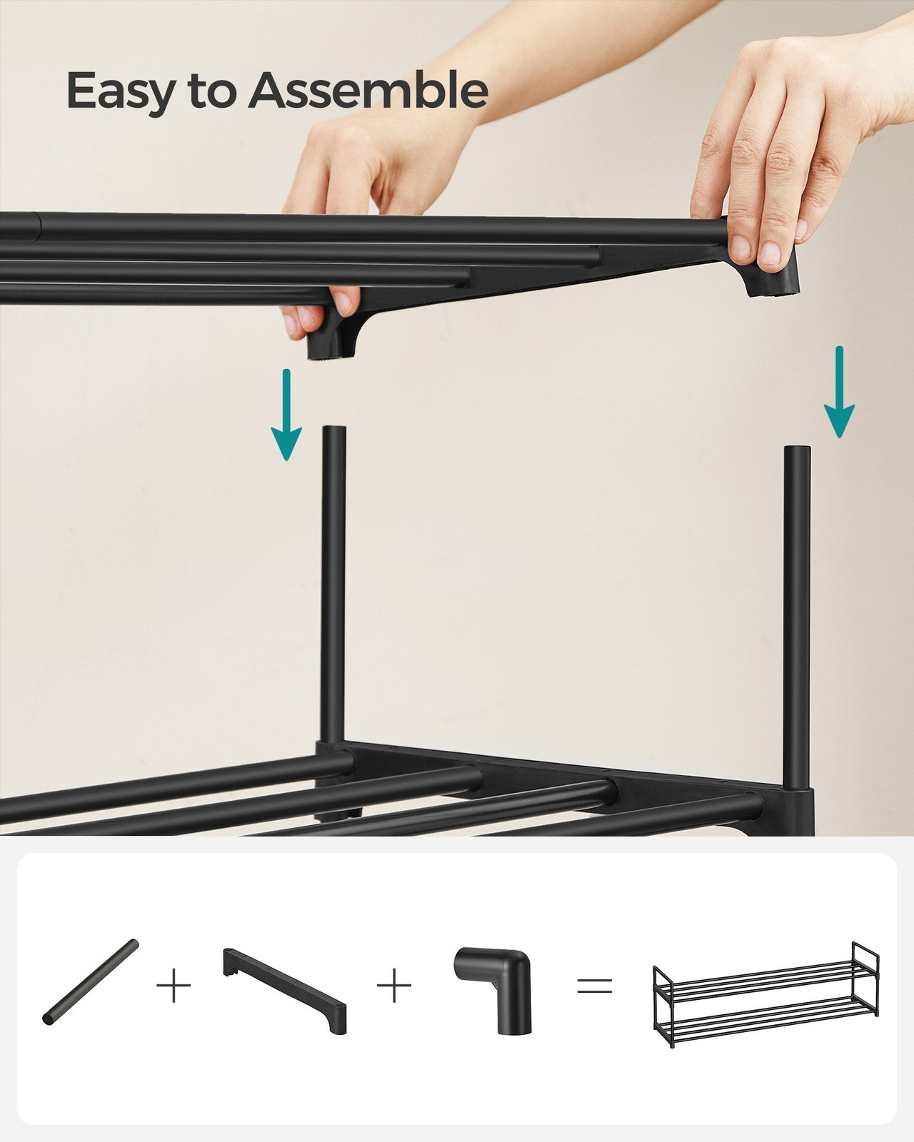 2 Tier Metal Shoe Rack for 12 Pairs of Shoes - image 20