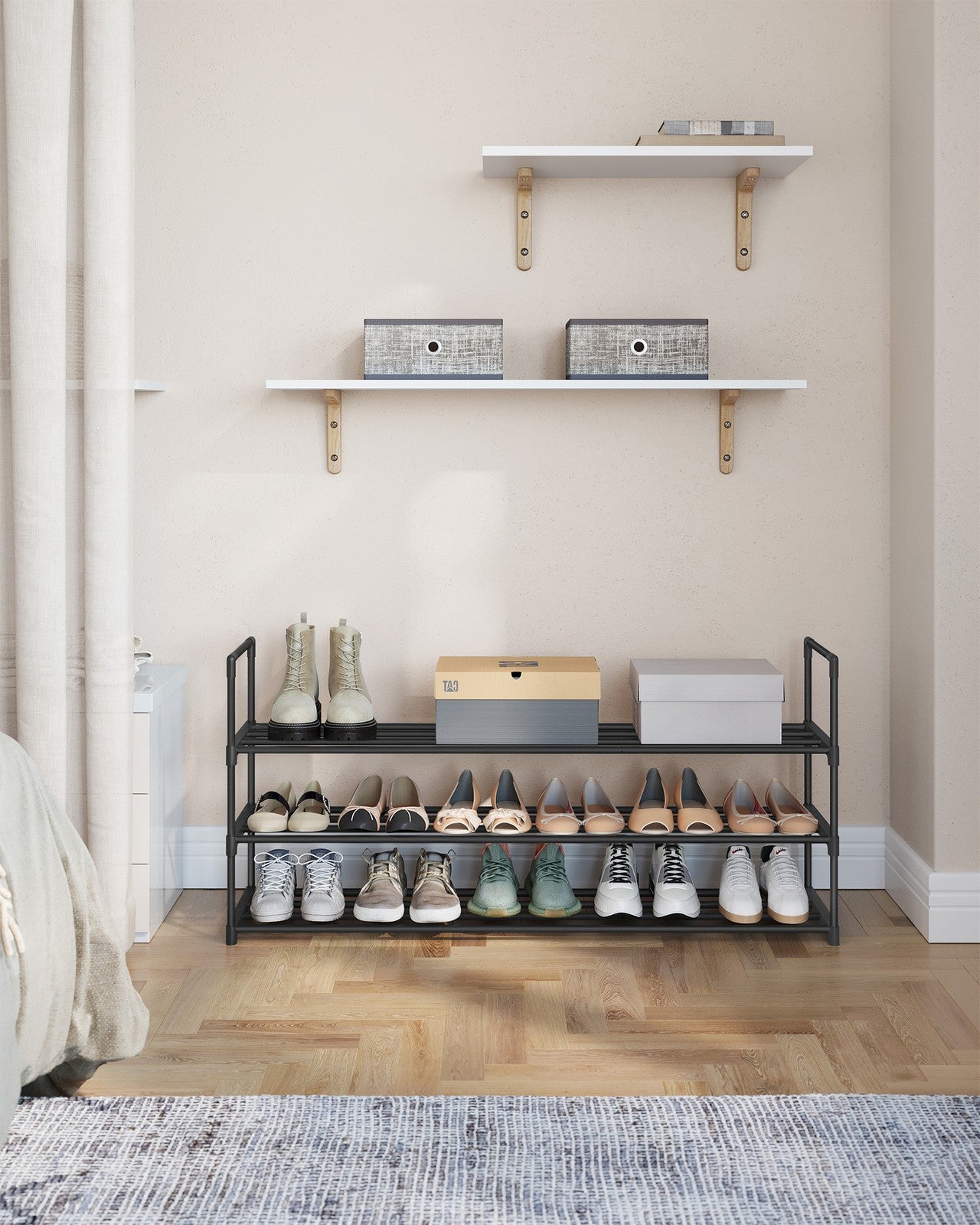2 Tier Metal Shoe Rack for 12 Pairs of Shoes - image 22