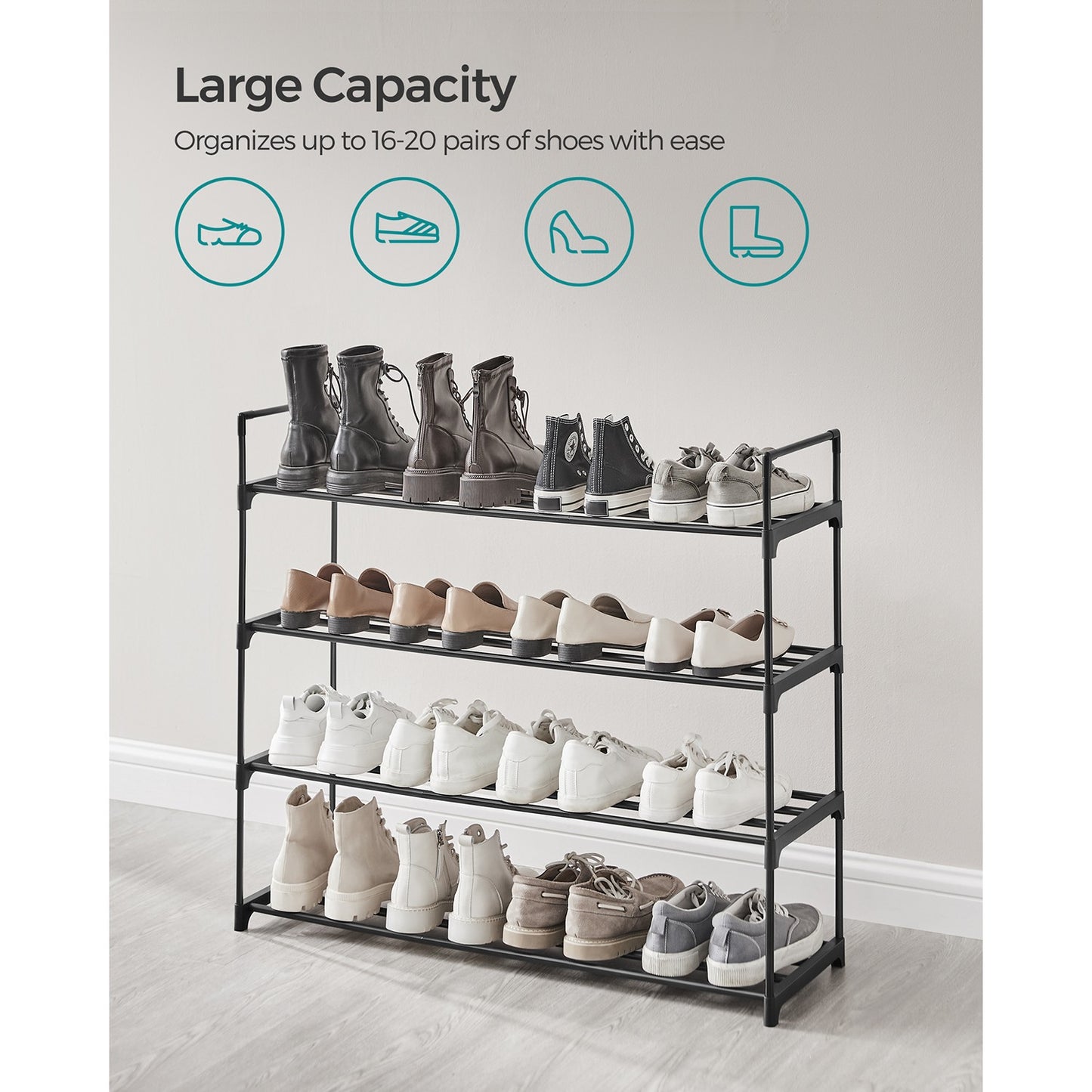 2 Tier Metal Shoe Rack for 12 Pairs of Shoes - image 25