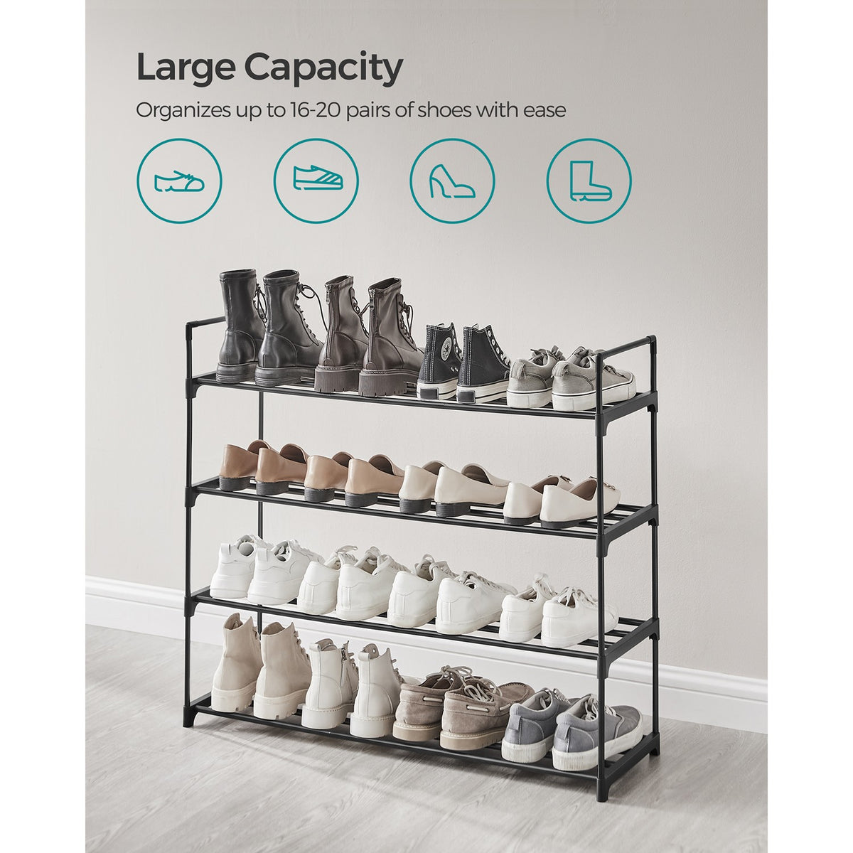 4 Tier Shoe Rack