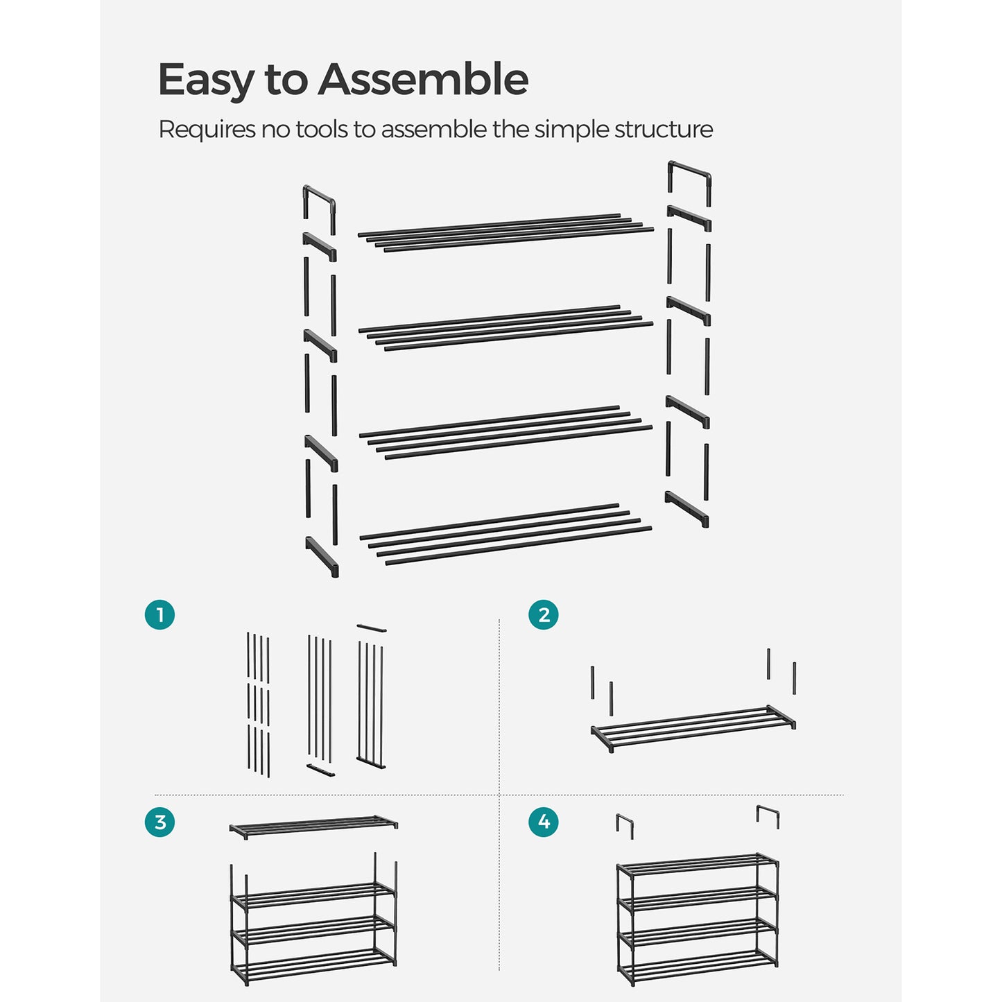 2 Tier Metal Shoe Rack for 12 Pairs of Shoes - image 27