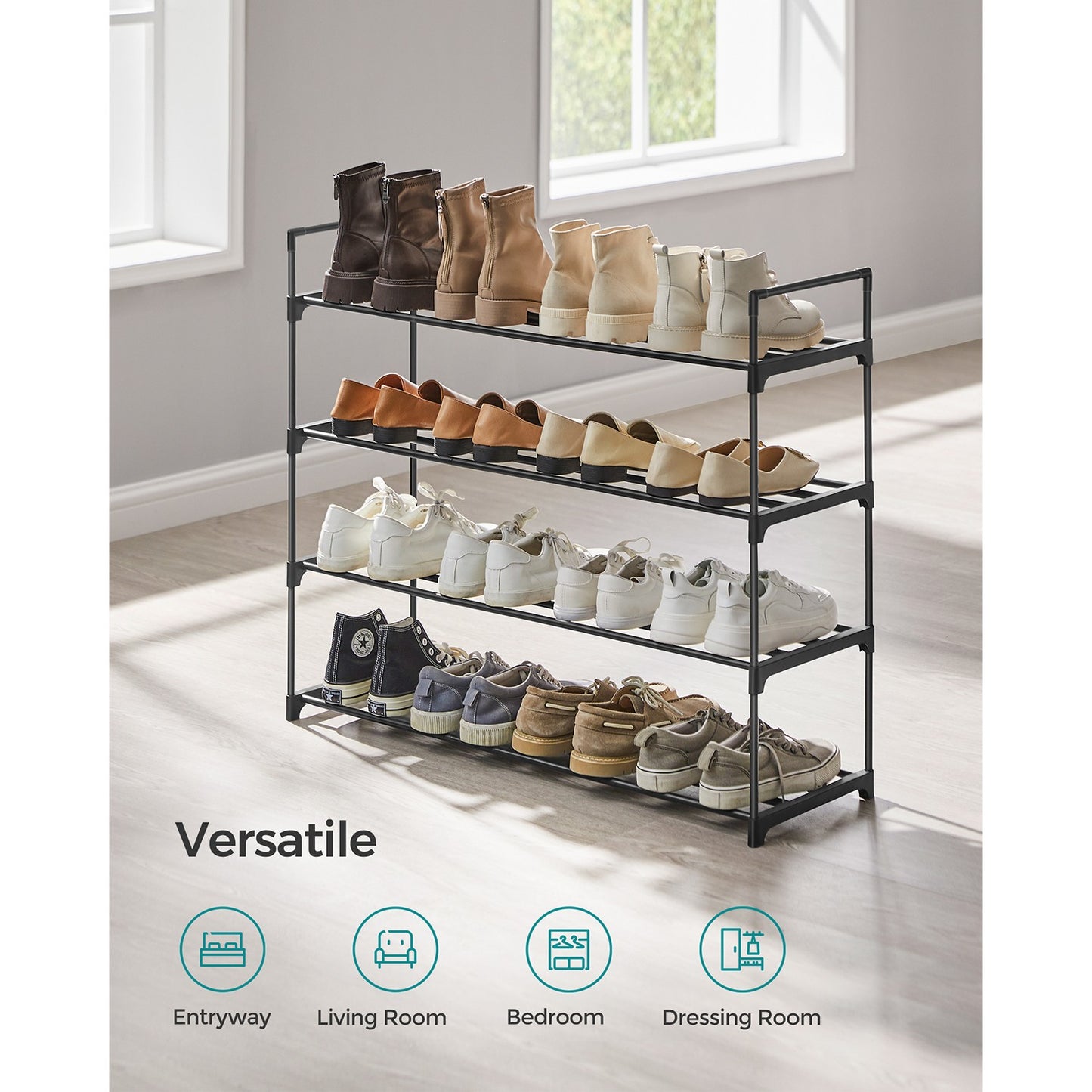 2 Tier Metal Shoe Rack for 12 Pairs of Shoes - image 29