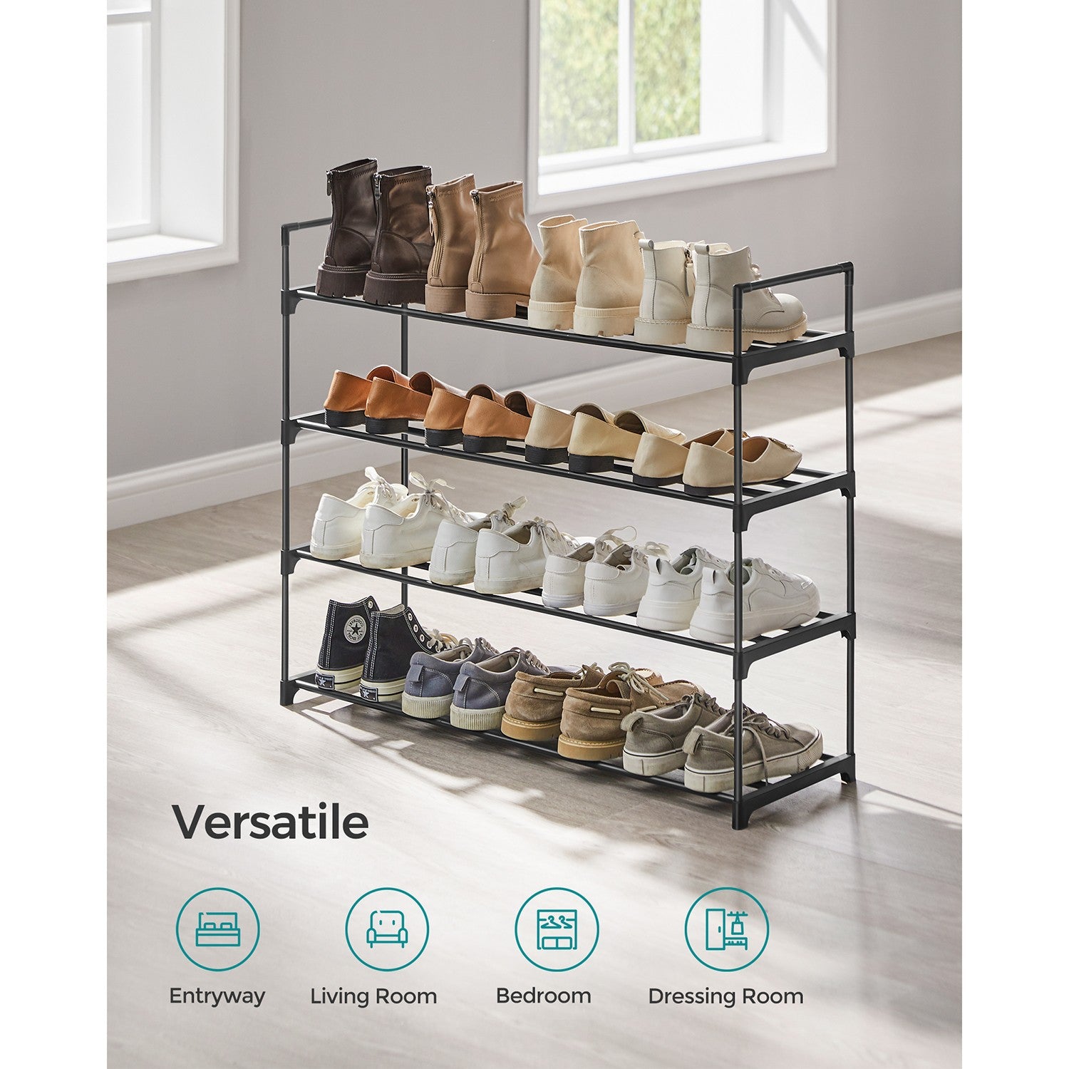 2 Tier Metal Shoe Rack for 12 Pairs of Shoes - image 29
