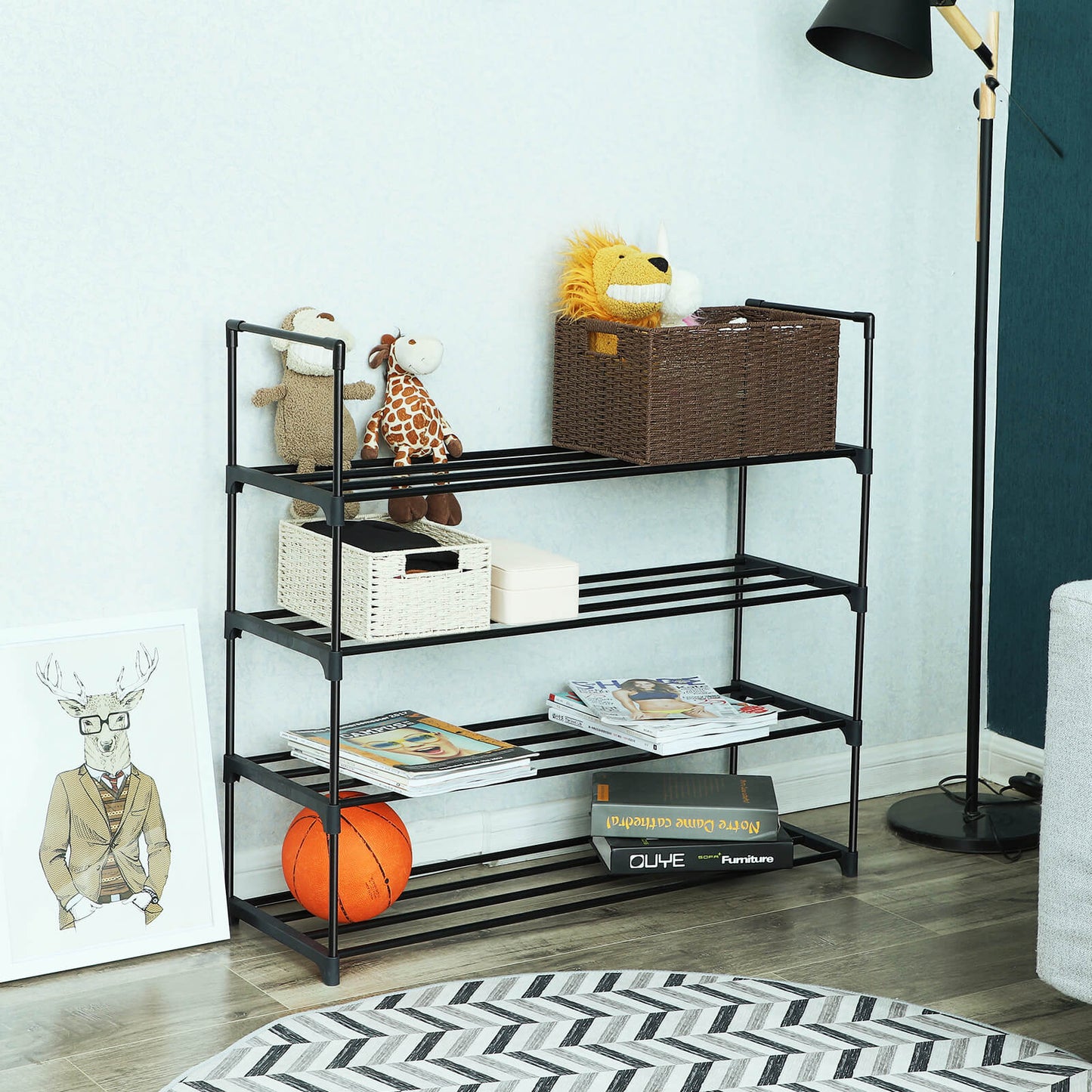 2 Tier Metal Shoe Rack for 12 Pairs of Shoes - image 32