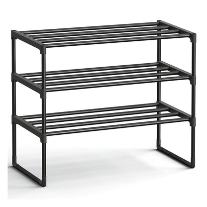 Shoe Rack 2-Tier Shoe Organizer 11.8 x 26.8 x 13.2 Inches Black - image 17
