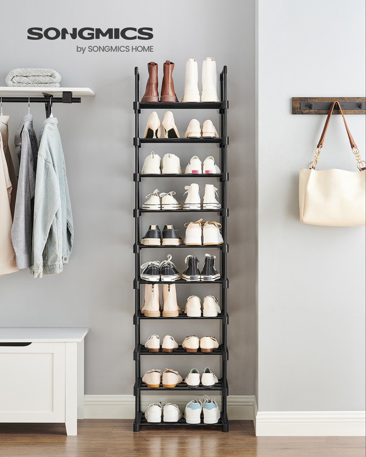 2 Tier Metal Shoe Rack for 12 Pairs of Shoes - image 36