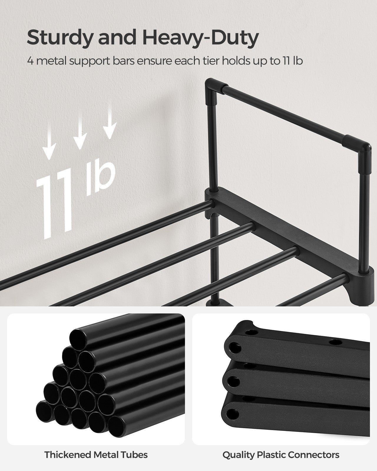 2 Tier Metal Shoe Rack for 12 Pairs of Shoes - image 38