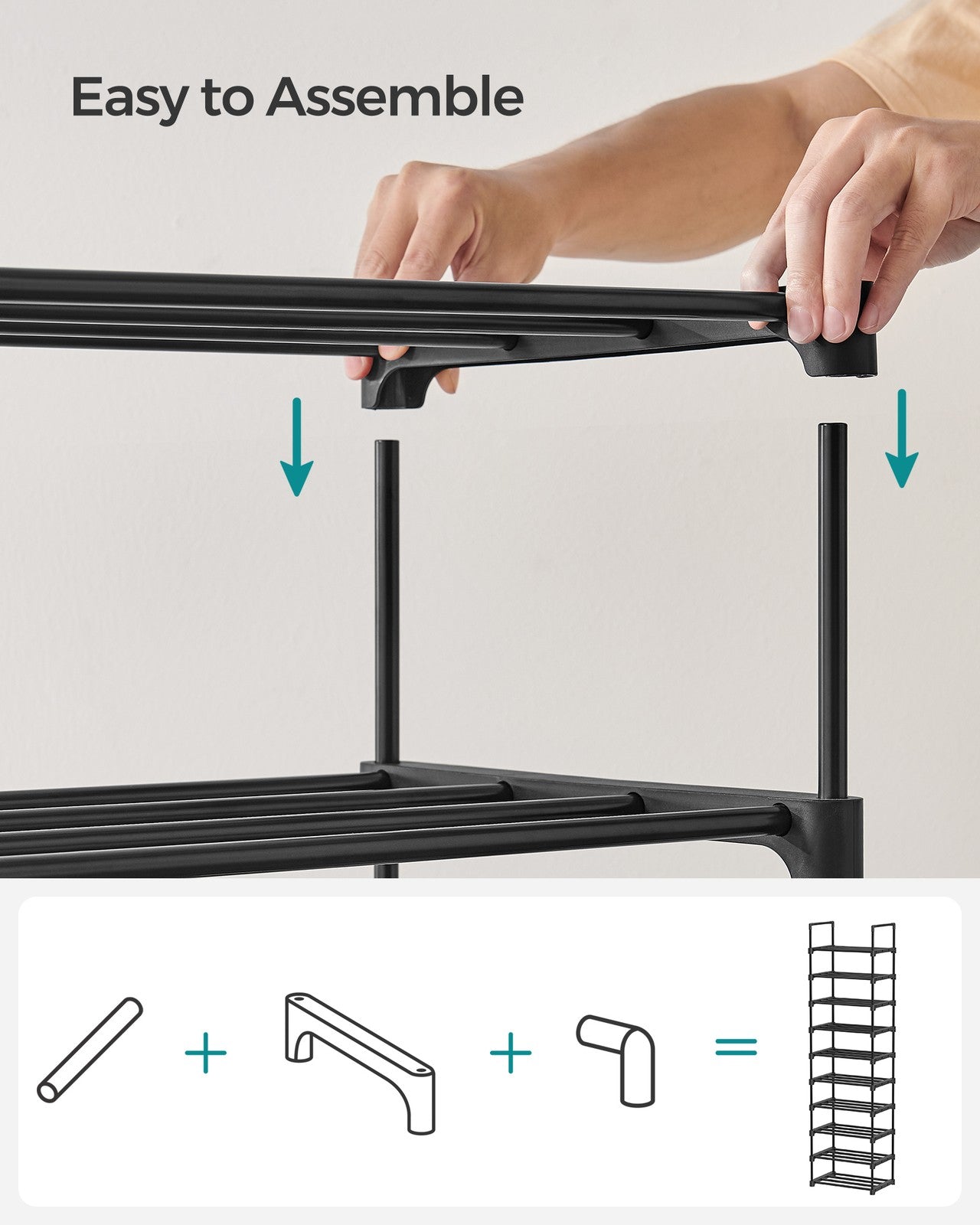 2 Tier Metal Shoe Rack for 12 Pairs of Shoes - image 40
