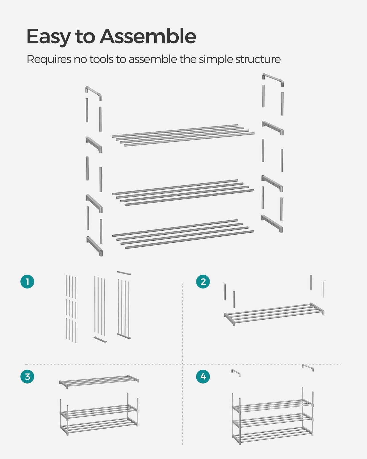2 Tier Metal Shoe Rack for 12 Pairs of Shoes - image 12