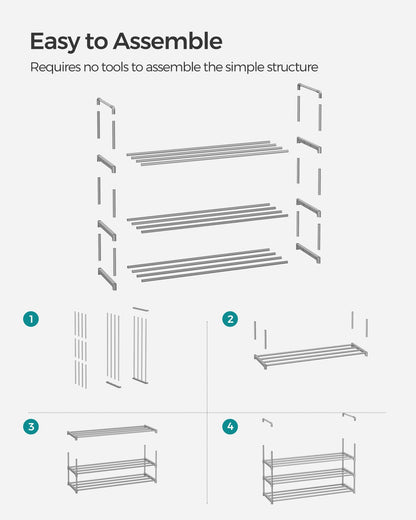 2 Tier Metal Shoe Rack for 12 Pairs of Shoes - image 12