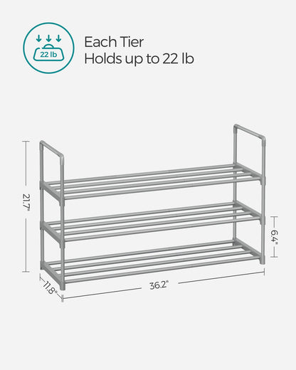 2 Tier Metal Shoe Rack for 12 Pairs of Shoes - image 13
