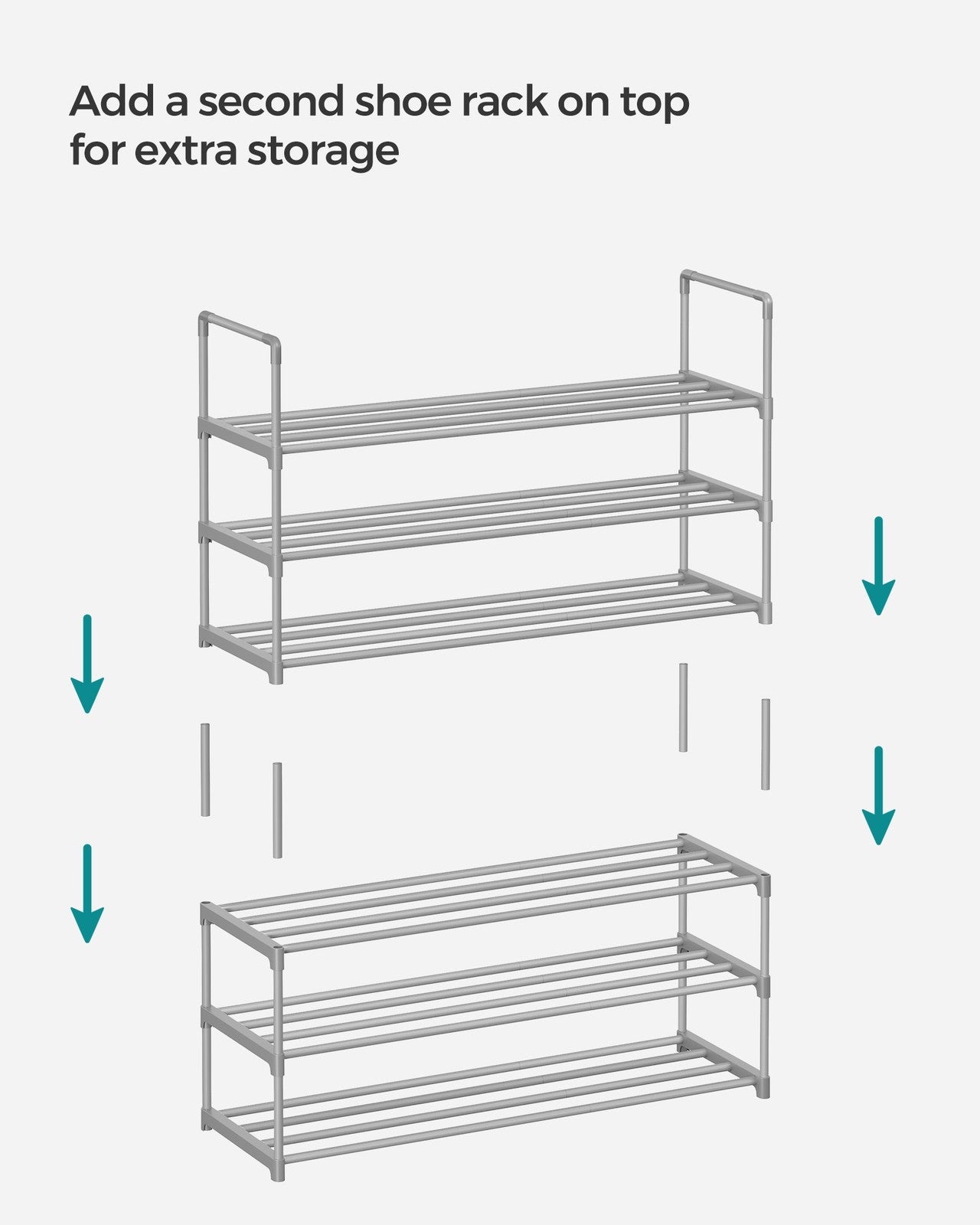2 Tier Metal Shoe Rack for 12 Pairs of Shoes - image 14