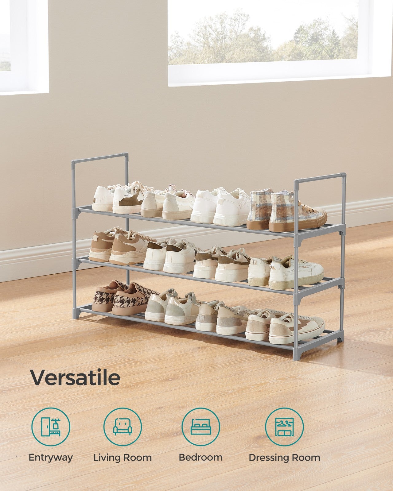2 Tier Metal Shoe Rack for 12 Pairs of Shoes - image 15