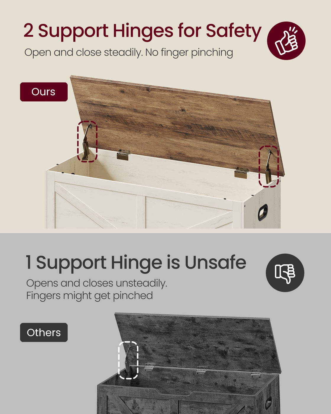 Farmhouse storage bench with fabric drawers for entryway or bedroom - image 7
