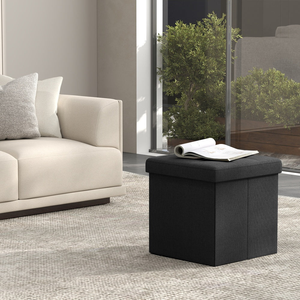 Folding storage stool bench footrest for living room and bedroom - image 2