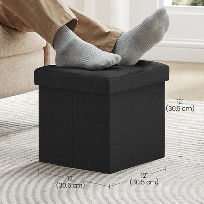 Folding storage stool bench footrest for living room and bedroom - image 3