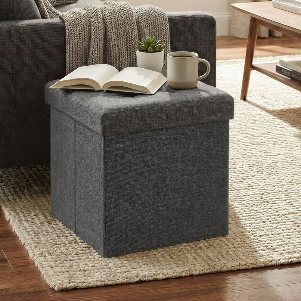 Folding storage stool bench footrest for living room and bedroom - image 4