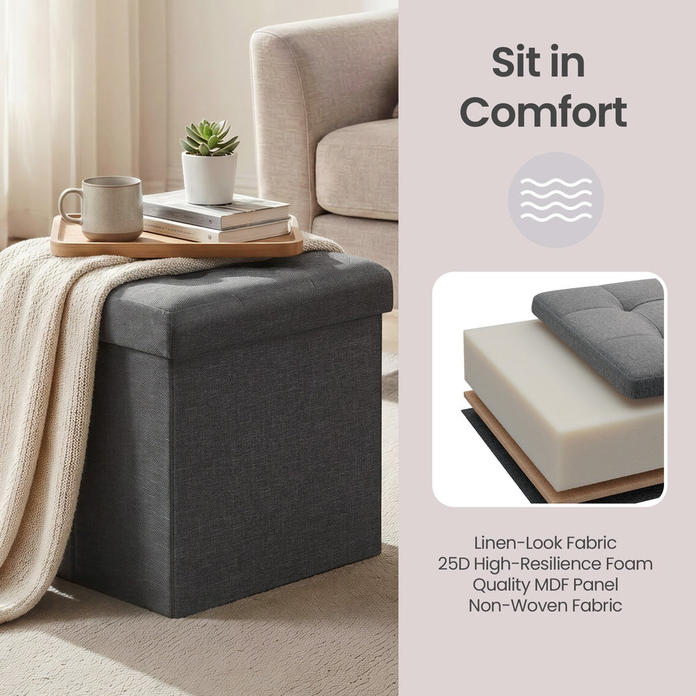 Folding storage stool bench footrest for living room and bedroom - image 6
