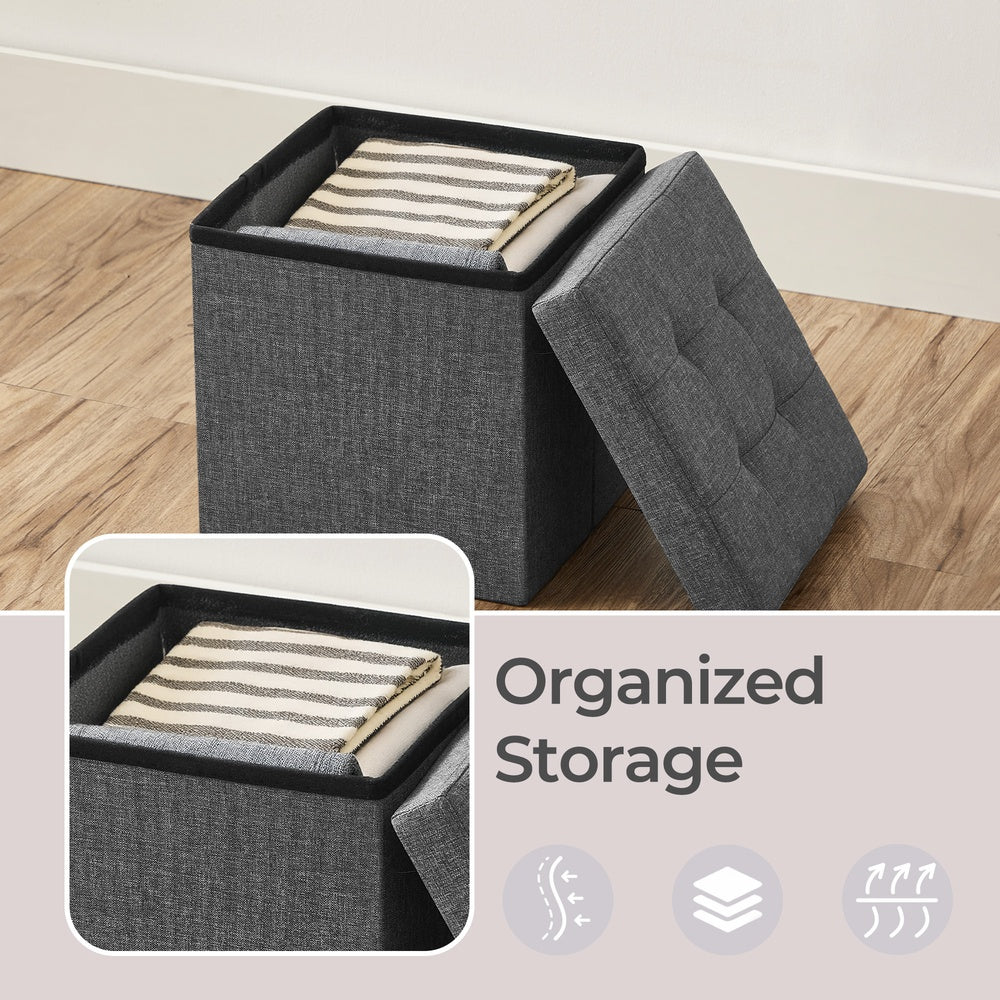 Folding storage stool bench footrest for living room and bedroom - image 7