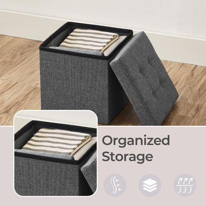 Folding storage stool bench footrest for living room and bedroom - image 7