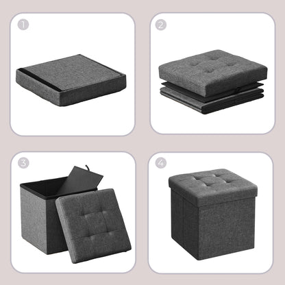 Folding storage stool bench footrest for living room and bedroom - image 8