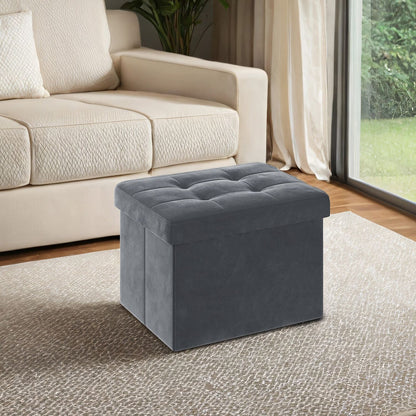 Foldable storage ottoman footrest for living room bedroom and dorm - image 1