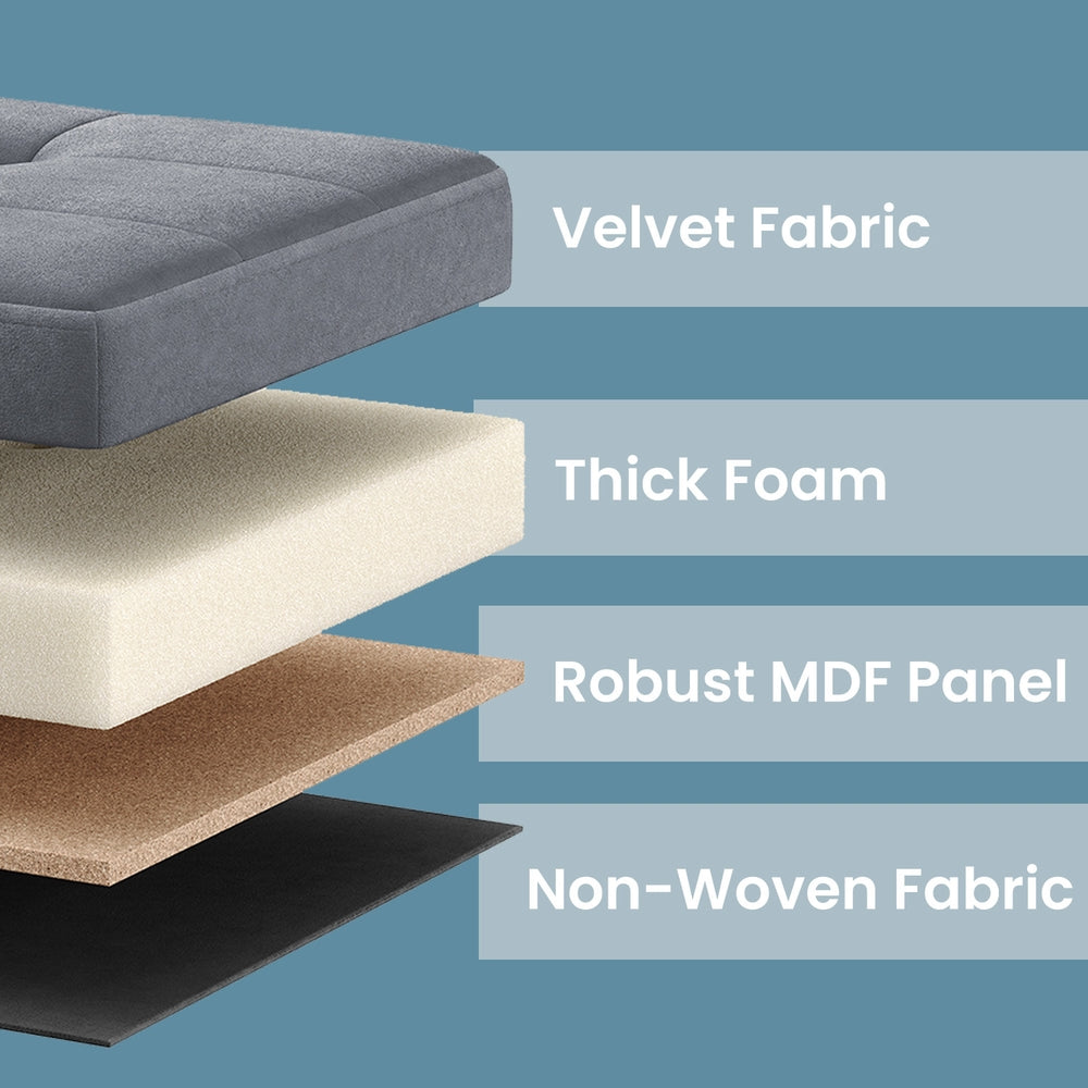Foldable storage ottoman footrest for living room bedroom and dorm - image 5