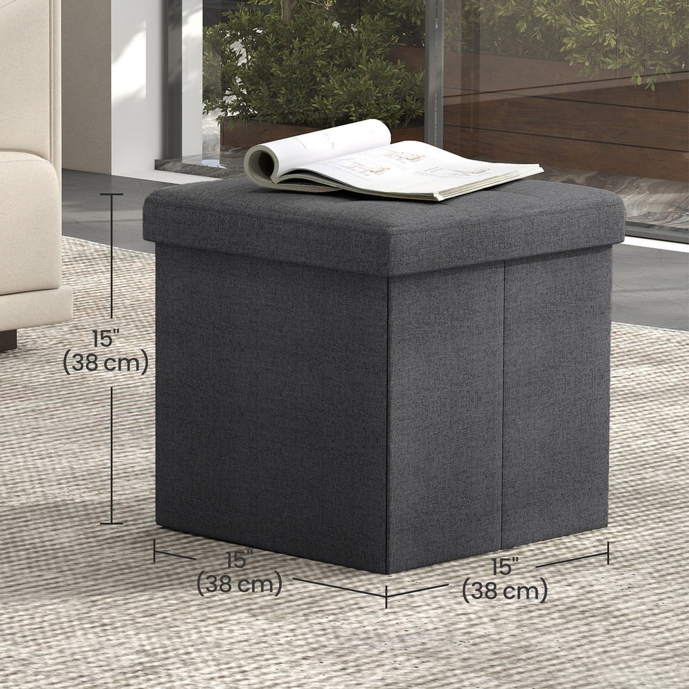 Foldable Storage ottoman bench cube for living room and dorm - image 2