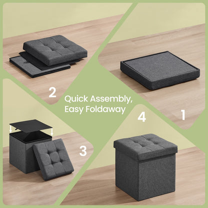 Foldable Storage ottoman bench cube for living room and dorm - image 5
