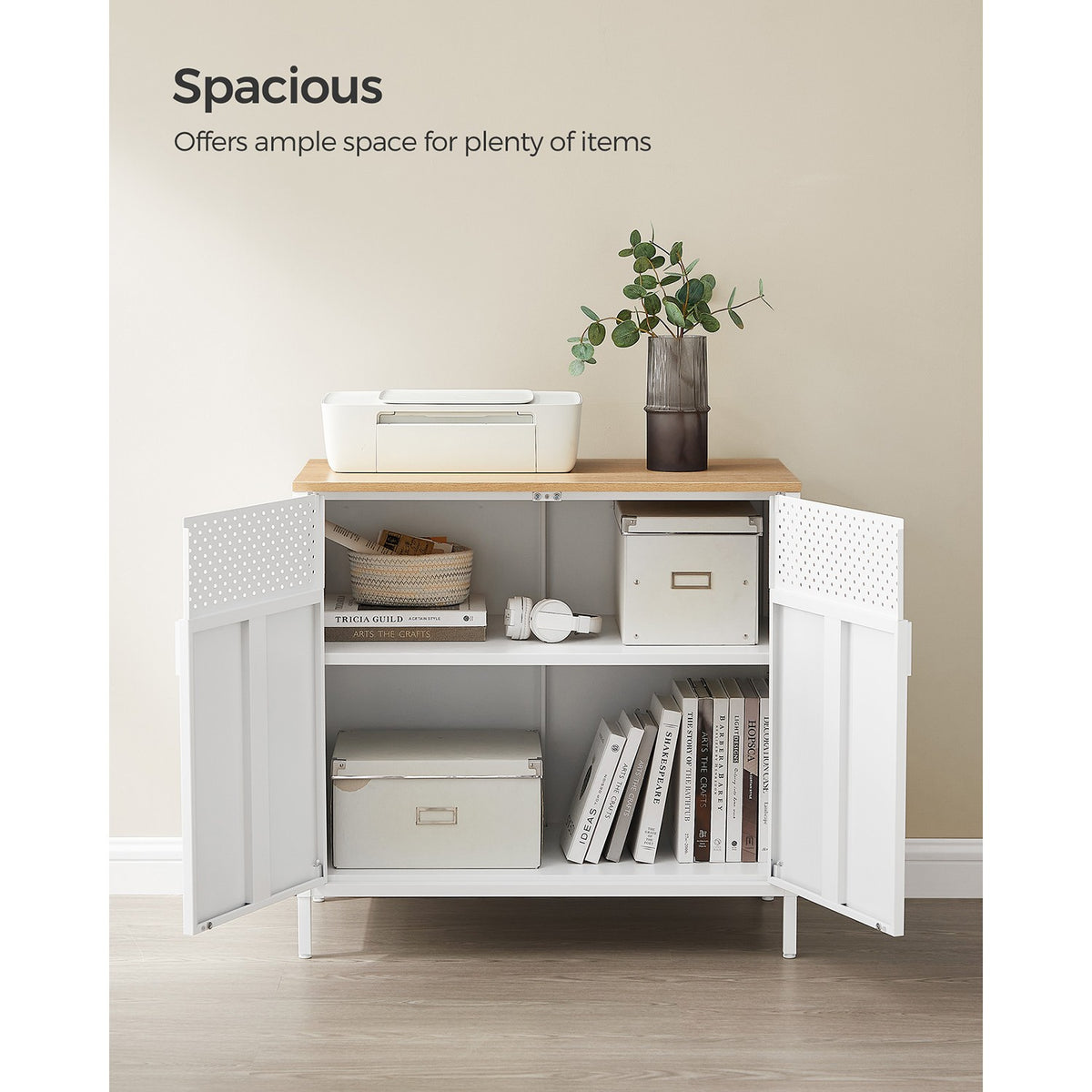 Storage Sideboard, Buffet Table with Adjustable Shelves