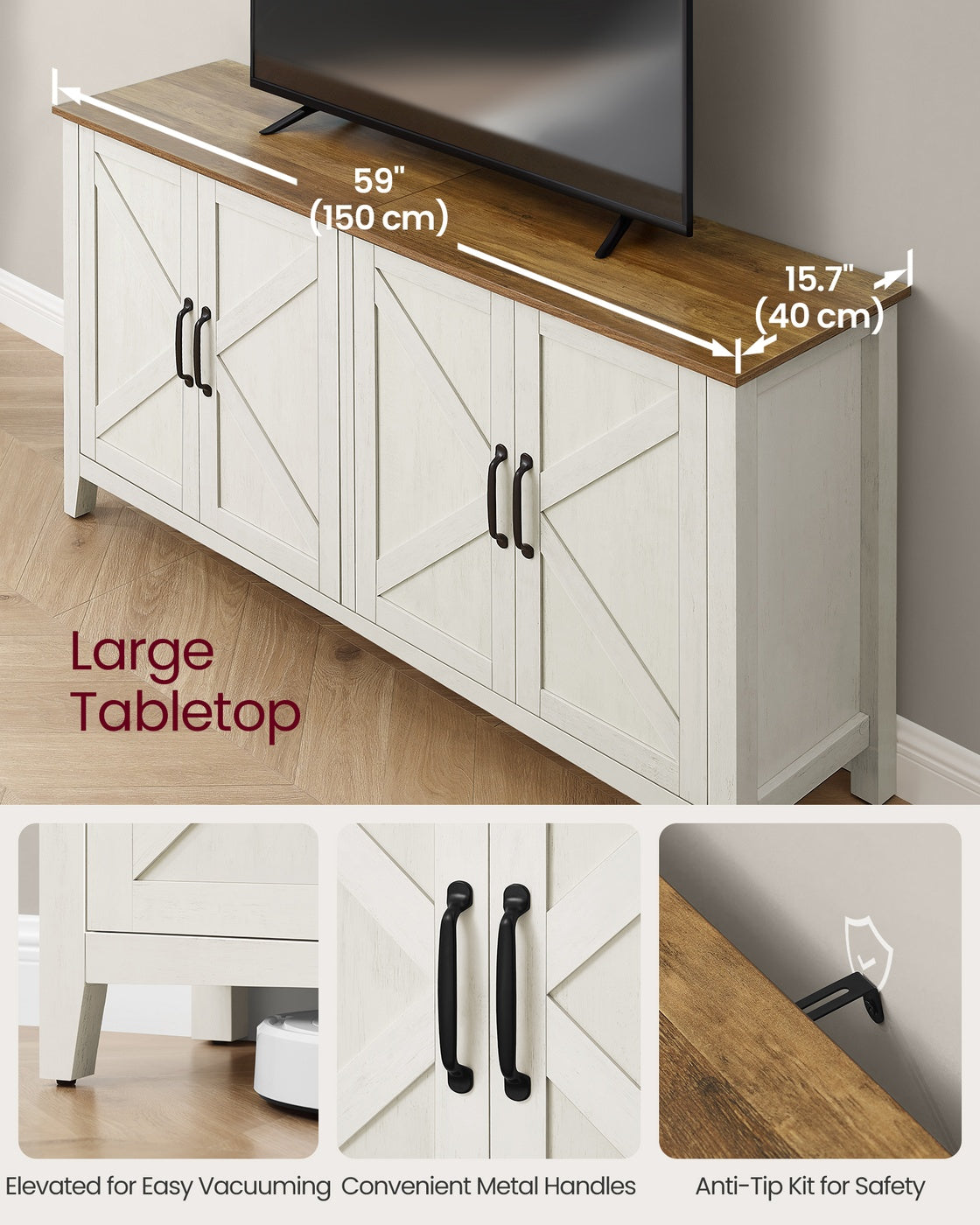 Buffet Storage Cabinet with Adjustable Shelves - image 4