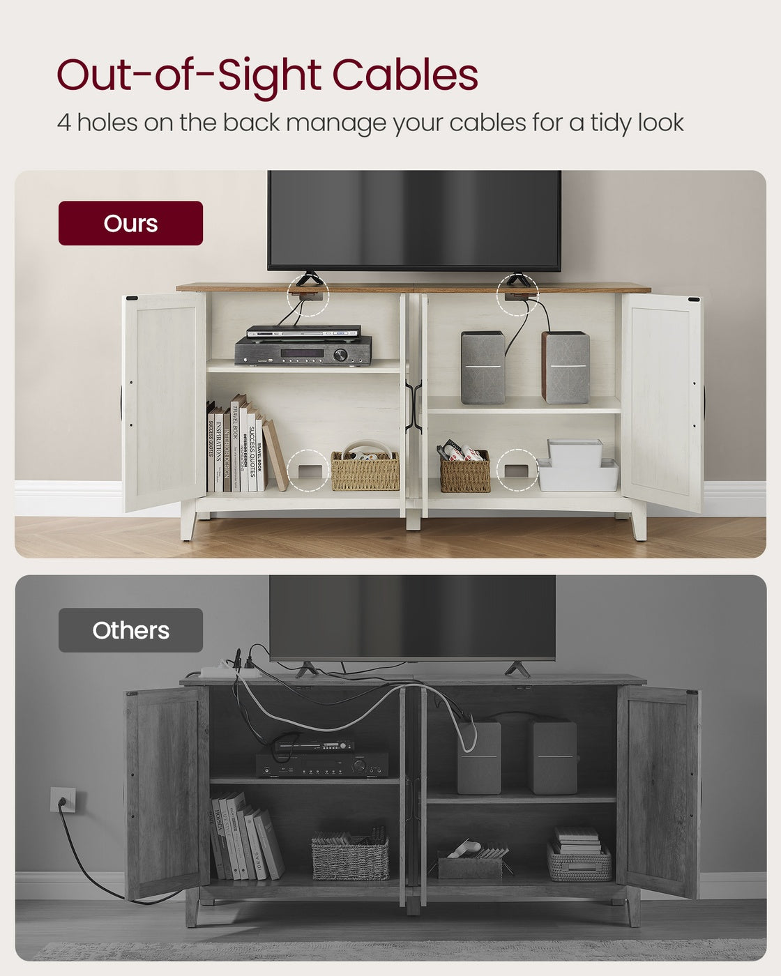 Buffet Storage Cabinet with Adjustable Shelves - image 5