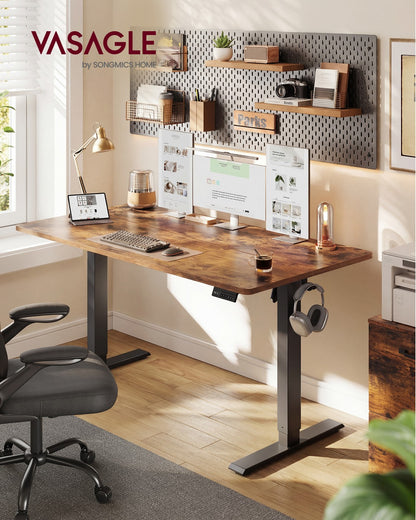 Electric Standing Desk 4 Memory Heights 47.2 x 23.6 Inches Rustic Brown - image 9