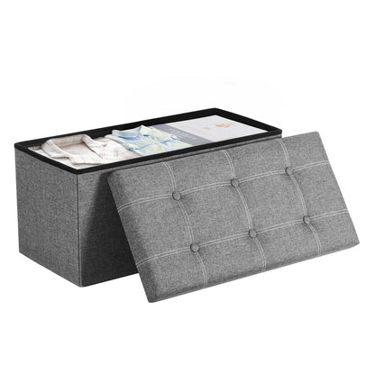 43 Inches Folding Storage Ottoman Bench Dark Gray - image 8