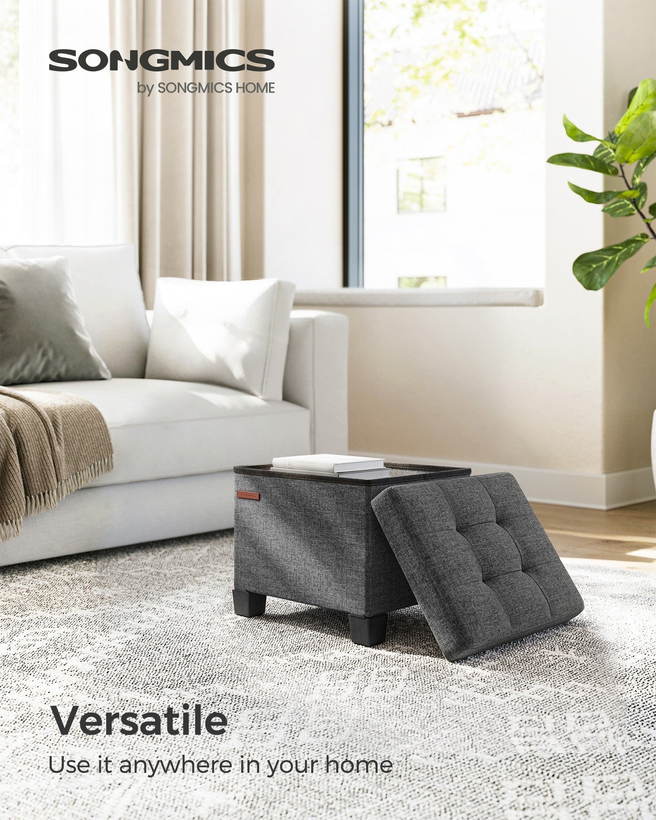 Small Ottoman Foot Rest with Legs - image 2