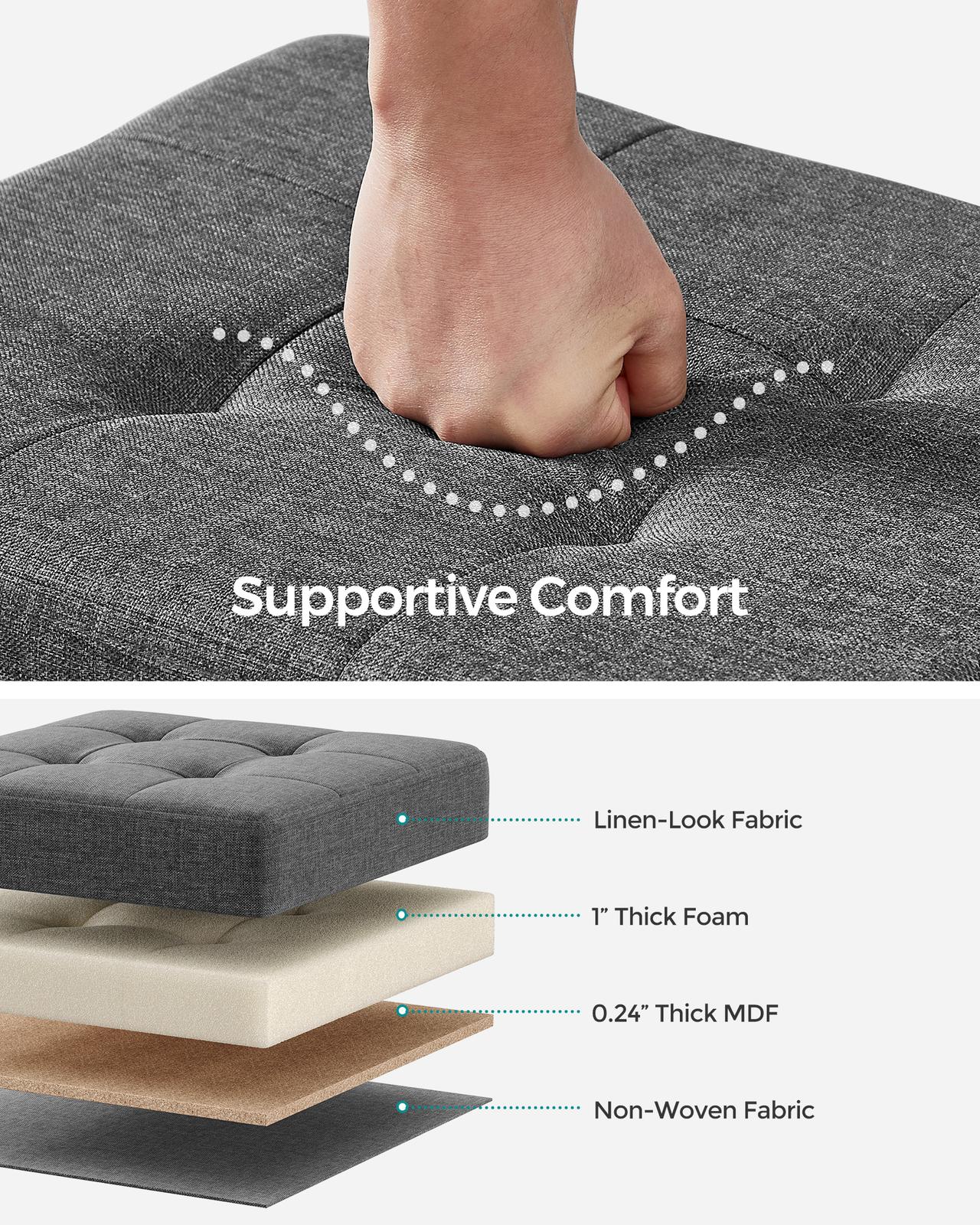 Small Ottoman Foot Rest with Legs - image 3