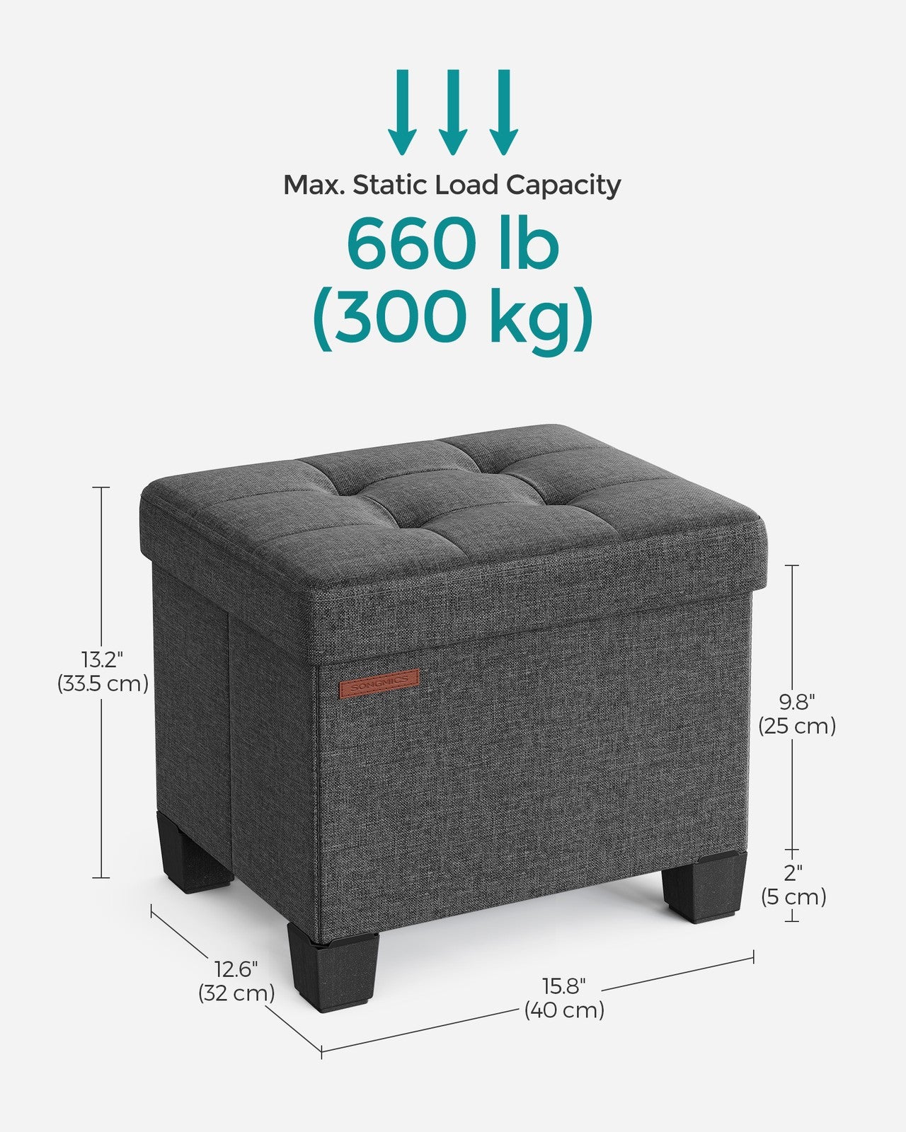 Small Ottoman Foot Rest with Legs - image 6